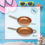 Round copper pan